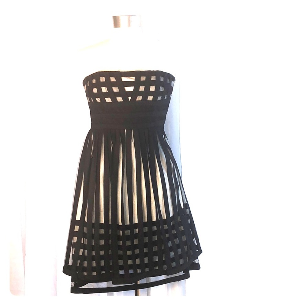 Strapless black dress